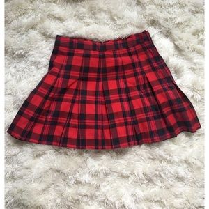 Highwaisted Plaid Schoolgirl Mini Skirt